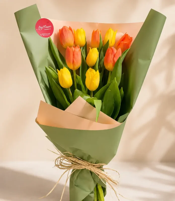 Bouquet de Tulipes Colorées casablanca