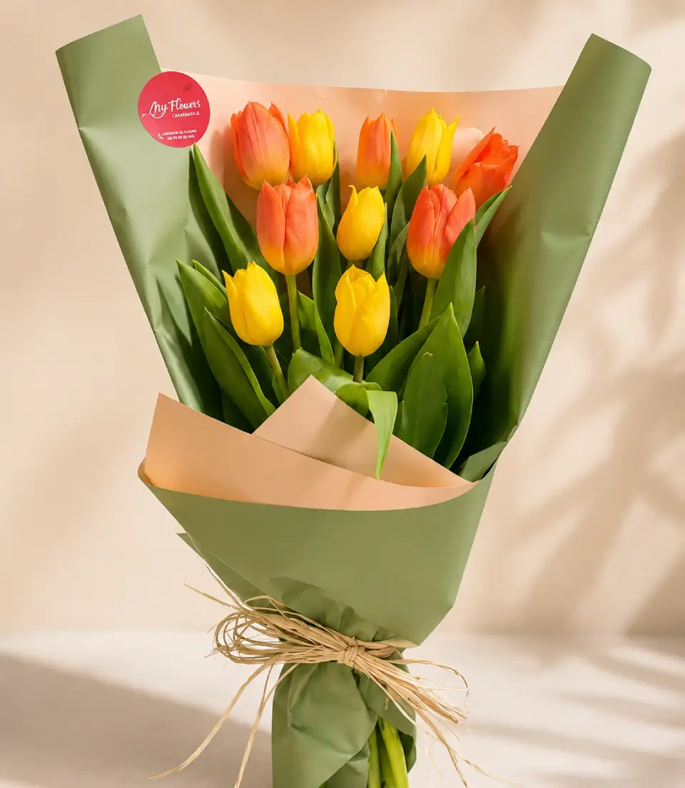 Bouquet de Tulipes Colorées casablanca Bouquet de Tulipes Colorées casablanca